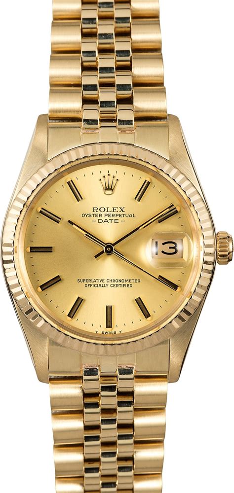 rolex 1500 14k jubilee bracelet|gold Rolex date 15037.